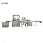 Automaattinen pienten kosmeettisten pullojen täyttö, sulkukorkki, etikettilinja