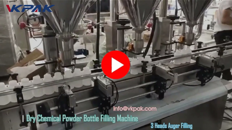 Automaattinen kolmen pään jauhepullon täyttökone