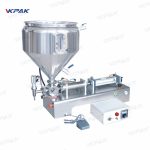 Puoliautomaattinen pneumaattinen paksu kastikekerman täyttökone sekoittamalla