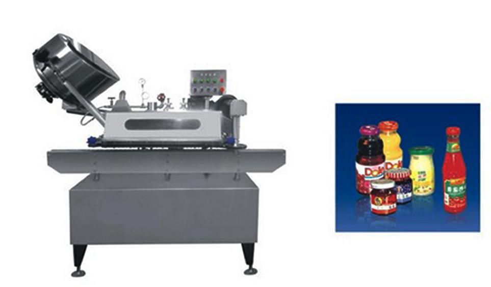 Button-controlled system glass Jar twist off Steam Capper equipment vacuum capping machine for sauce näppäinohjattu tyhjiökappikone twist off.jpg