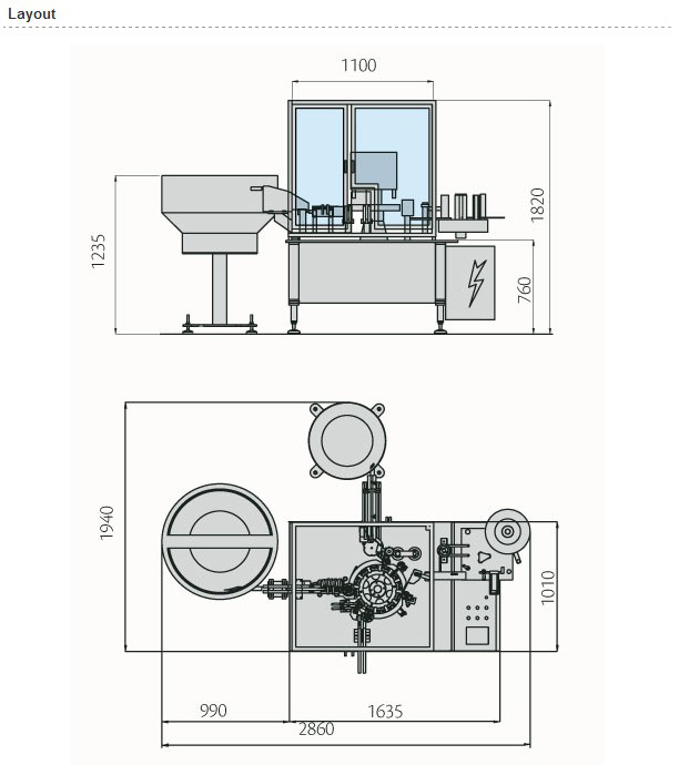 high speed syringe filling closer pharmaceutical equipment täyttösulkukoneen asettelu.jpg