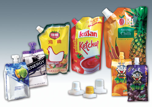 spout bags after filling yksipäiset nokkapussit täyttösuppilolla .jpg